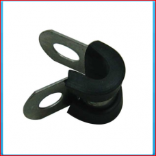 SS clamp for 12mm tubing black rubber inlay
