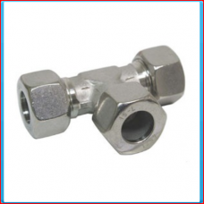 Compression fitting equal T 20mm SS PN420