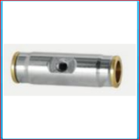 Fitting for 1 nozzle 10mm M5 brass nickel plated for nylon tubing
