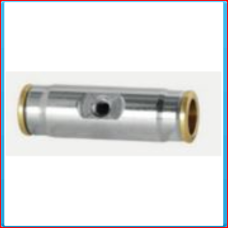 Fitting for 1 nozzle 10mm M5 brass nickel plated for nylon tubing