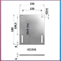 Counterclamp plate 80-105 RW240 / 400/600, no bolts