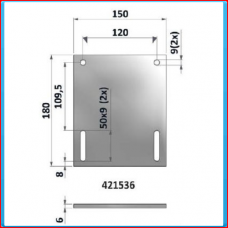 Counterclamp plate 80-105 RW240 / 400/600, no bolts