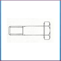 Bolt M20x80mm, gvz, DIN931, 8.8, partial thread