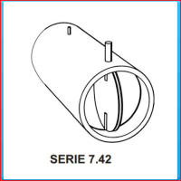 CO2 valve 125mm, PVC 7.42