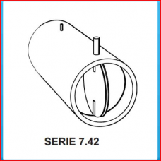 CO2 valve 160mm, PVC 7.42