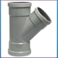 PVC T connector SN4 125x110x125mm 45 ° (3xRS) <br>
