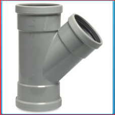 PVC T connector SN4 125x110x125mm 45 ° (3xRS) <br>