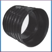 PP SN8 structured sleeve DN300 black, excl. rubber seal