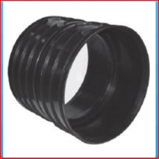 PP SN8 structured sleeve DN300 black, excl. rubber seal