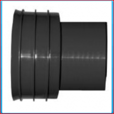 PP SN8 structured transition DN300 / 160 black, excl. rubber seal