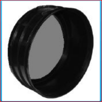 PP SN8 structured endcap DN300 black, excl. rubber seal