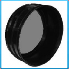 PP SN8 structured endcap DN300 black, excl. rubber seal