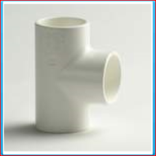 PVC white T connector 20mm 90 ° 16bar