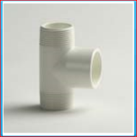 PVC white T connector 1.1 / 4 "x 32mm x 1.1 / 4" male