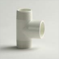 PVC white T connector 1.1 / 4 "x 40mm x 1.1 / 4" male PVC white T connector 1.1 / 4 "x 40mm x 1.1 / 4" male