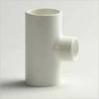 PVC white T connector 50mm x 1.1 / 4 "x 50mm male