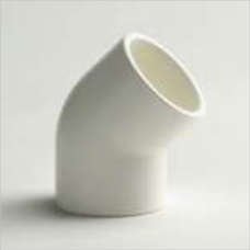 PVC white knee 50mm 45 ° 10bar