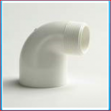 PVC white knee 32mm x 1.1 / 4 "male 90 ° 10bar PVC white knee 32mm x 1.1 / 4 "male 90 ° 10bar