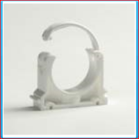 Pipe clip white 40mm