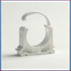 Pipe clip white 40mm