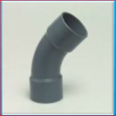 PVC elbow 63mm 45 ° 10bar <br>