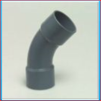 PVC elbow 125mm 45 ° 12.5bar <br>