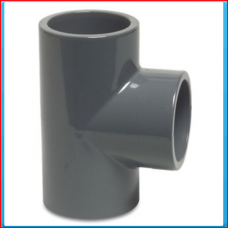 PVC T connector 63mm 90 ° 10bar