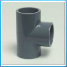 PVC T connector 125mm 90 ° 16bar