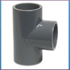 PVC T connector 200mm 90 ° 10bar