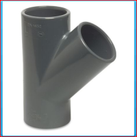 PVC T connector 50mm 45 ° 16bar PVC T connector 50mm 45 ° 16bar