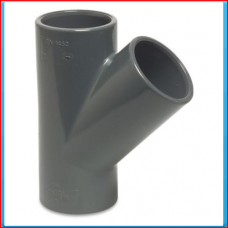 PVC T connector 50mm 45 ° 16bar