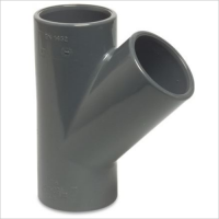 PVC T connector 250mm 45 ° 6bar PVC T connector 250mm 45 ° 6bar