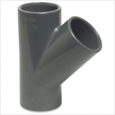 PVC T connector 250mm 45 ° 6bar