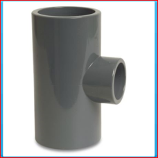 PVC T connector 90x63x90mm 90 °