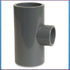 PVC T connector 90x75x90mm 90 °
