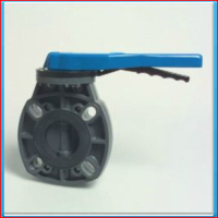 PVC butterfly valve without flange 63 / 75mm <br>