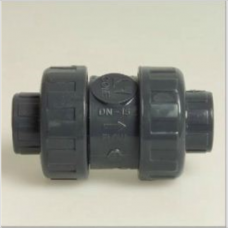 PVC non-return valve spring loaded 025mm 16bar, horizontal installation PVC non-return valve spring loaded 025mm 16bar, horizontal installation