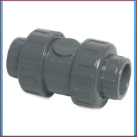 PVC non-return valve spring loaded 040mm 16bar, horizontal installation PVC non-return valve spring loaded 040mm 16bar, horizontal installation