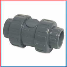 PVC non-return valve spring loaded 040mm 16bar, horizontal installation PVC non-return valve spring loaded 040mm 16bar, horizontal installation