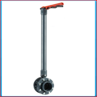 Butterfly valve 63mm with 1mtr PVC handle, incl flanges Butterfly valve 63mm with 1mtr PVC handle, incl flanges