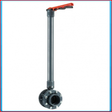 Butterfly valve 63mm with 1mtr PVC handle, incl flanges Butterfly valve 63mm with 1mtr PVC handle, incl flanges