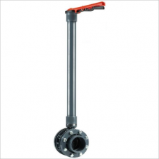 Butterfly valve 90mm with 1,5mtr PVC handle, incl flanges Butterfly valve 90mm with 1,5mtr PVC handle, incl flanges