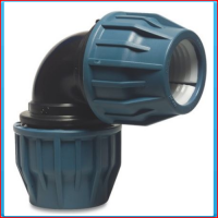 PE compression elbow quick connector 90 ° 25 x 25mm <br>