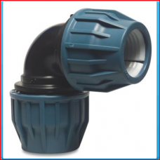 PE compression elbow quick connector 90 ° 25 x 25mm <br>