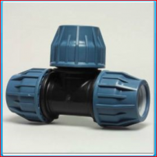 PE compression T connector 25mm <br>