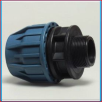 PE compression male connector 25 x 1 " <br>