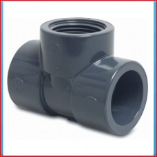 PVC T connector 32mm x 3/4 "x 32mm female