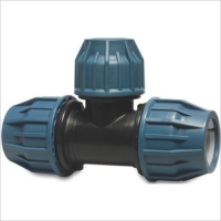 PE compression T-connector 90 ° PP 75x63x75 mm 10bar