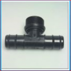 PP T connector 12 x 1/2 "male x 12mm 90 °