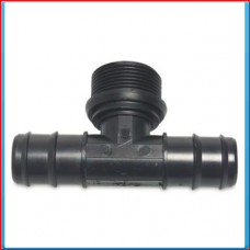PP T connector 20 x 1/2 "male x 20mm 90 °
